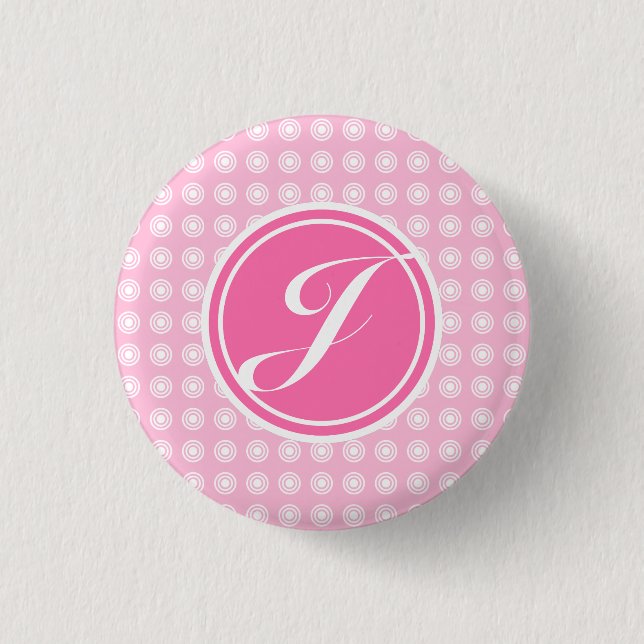 Cotton Candy Monogram Button (Front)
