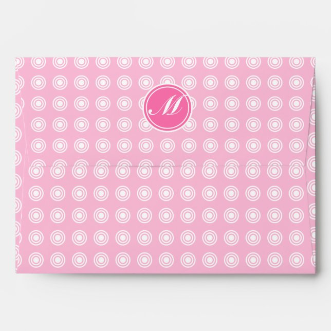 Cotton Candy Monogram Envelope (Back (Top Flap))