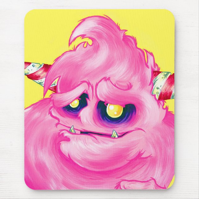 Cotton Candy Monster Mouse Pad (Front)