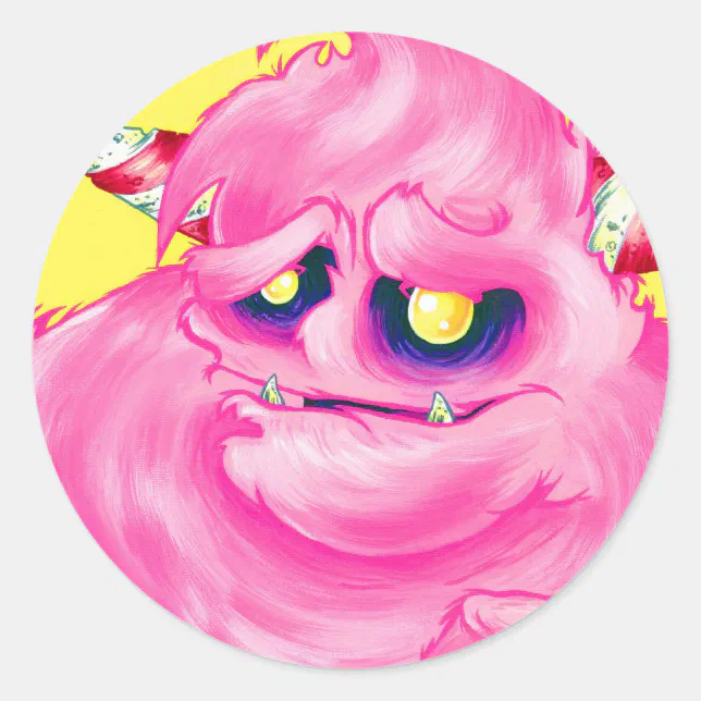 Cotton Candy Monster Stickers Zazzle