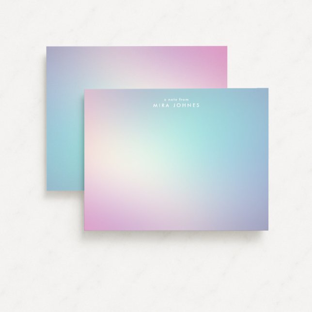 Cotton Candy Pastel Gradient Note Card (Creator Uploaded)
