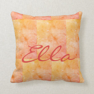 Cotton Candy Patchwork Throw Pillow