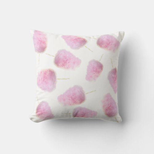 Cotton candy pattern throw pillow