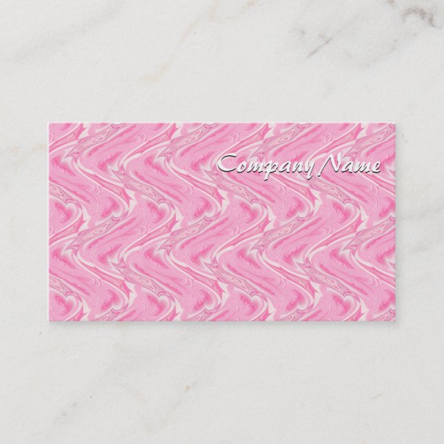 Cotton Candy Pink Abstract Business Card (Front)