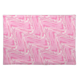 Cotton Candy Pink Abstract Cloth Placemat