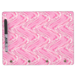 Cotton Candy Pink Abstract Dry Erase Board With Keychain Holder