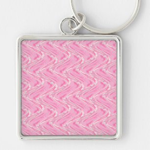 Cotton Candy Pink Abstract Keychain