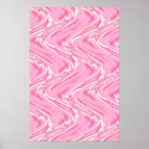 Cotton Candy Pink Abstract Poster