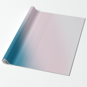 Cotton Candy Pink and Blue Gradient Soft Dreamy Wrapping Paper