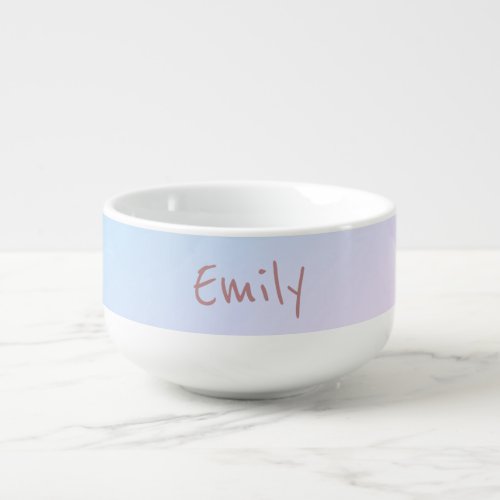 Cotton Candy Pink and Blue Soup Mug