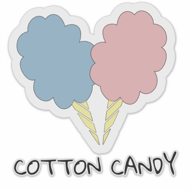 Cotton Candy Pink Blue Sticker (Front)