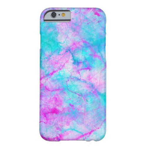 Cotton Candy Pink  Blue Watercolor Wash Stain Barely There iPhone 6 Case