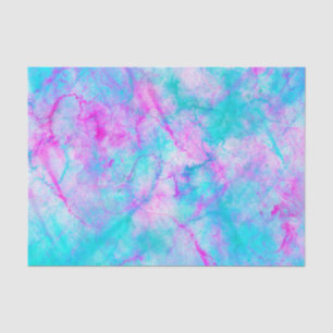 Cotton Candy Pink & Blue Watercolor Wash Stain Tissue Paper