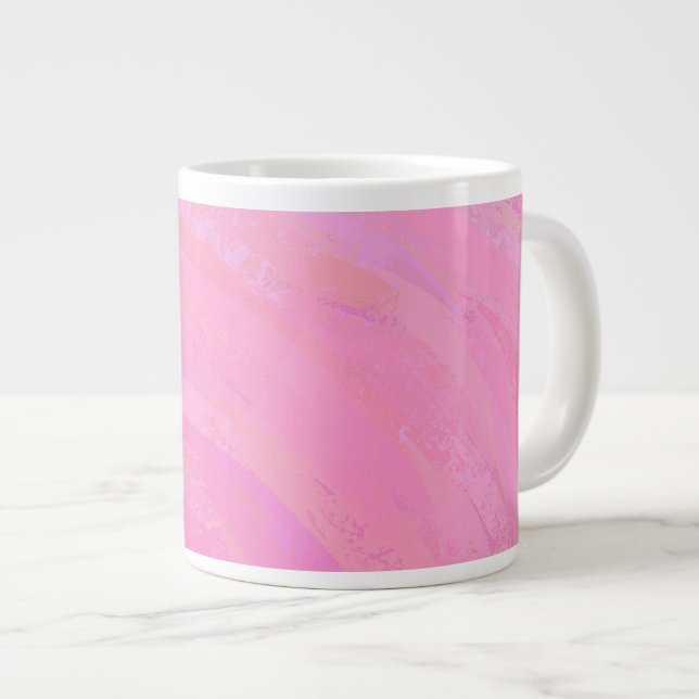 Cotton Candy Pink Giant Coffee Mug (Front Right)
