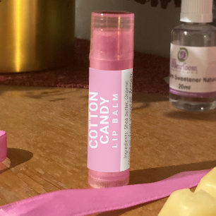 Cotton Candy pink simple lip balm product Square Sticker