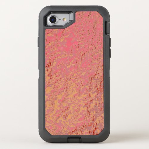 Cotton Candy Pink Tangerine Speckled Pattern OtterBox Defender iPhone SE87 Case