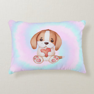 Cotton Candy Puppy Love Accent Pillow