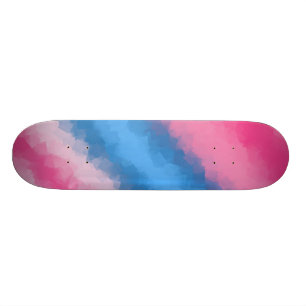Cotton Candy Rainbow Colors skate Deck