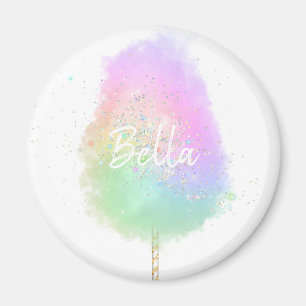 Cotton candy rainbow glitter cute classic magnet