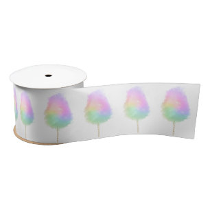 Cotton candy rainbow glitter cute satin ribbon
