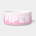 Cotton Candy Shades Color White Calligraphy Name Bowl<br><div class="desc">A bowl in soft cotton candy shades with elegant white calligraphy personalization. Sweet and playful,  it’s perfect for cereal,  snacks,  or as a unique personalized gift.</div>
