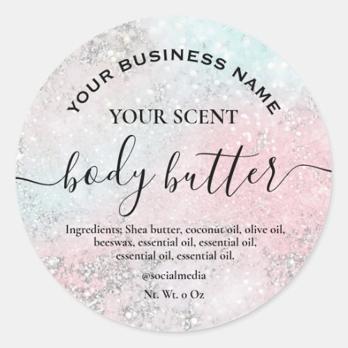 Cotton Candy Silver Body Butter Labels