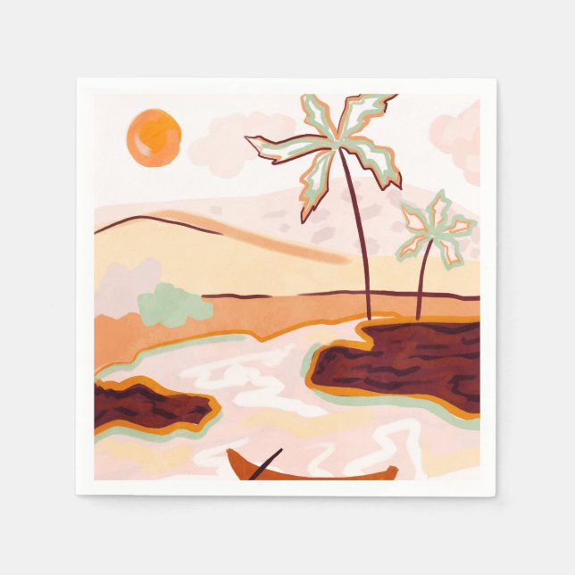 Cotton Candy Skies Napkins (Front)