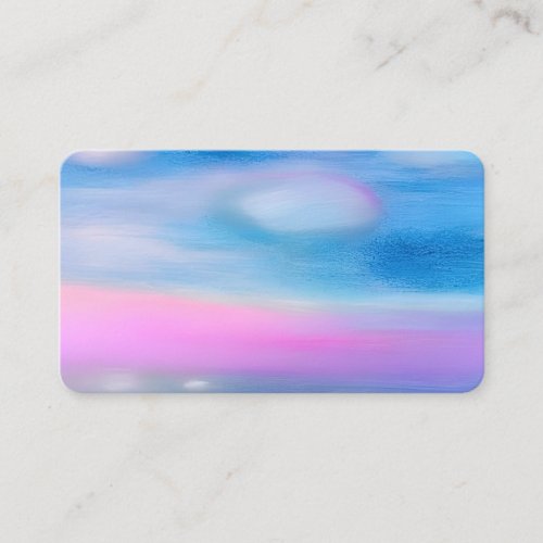 Cotton Candy Sky Abstract Soft Pink and Blue  Business Card