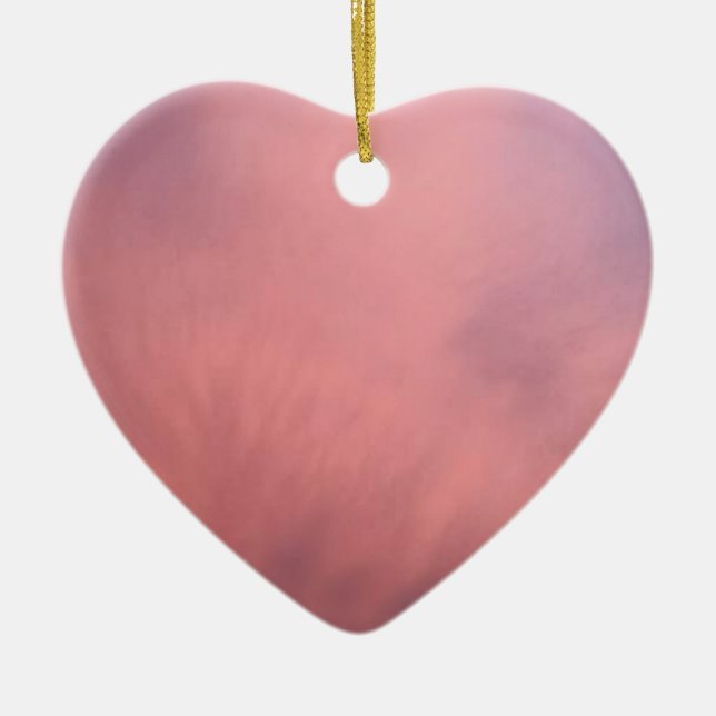 Cotton Candy Sky Ceramic Ornament (Front)