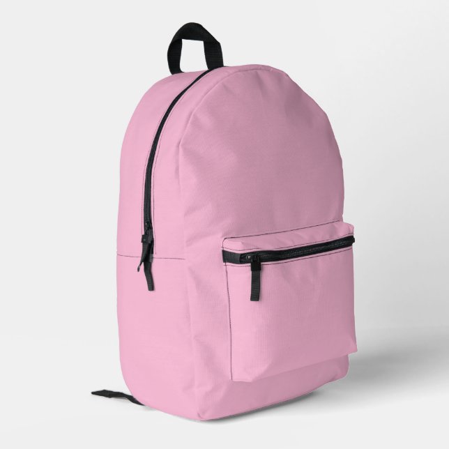 Cotton Candy Solid Color Printed Backpack (Back Corner Left)