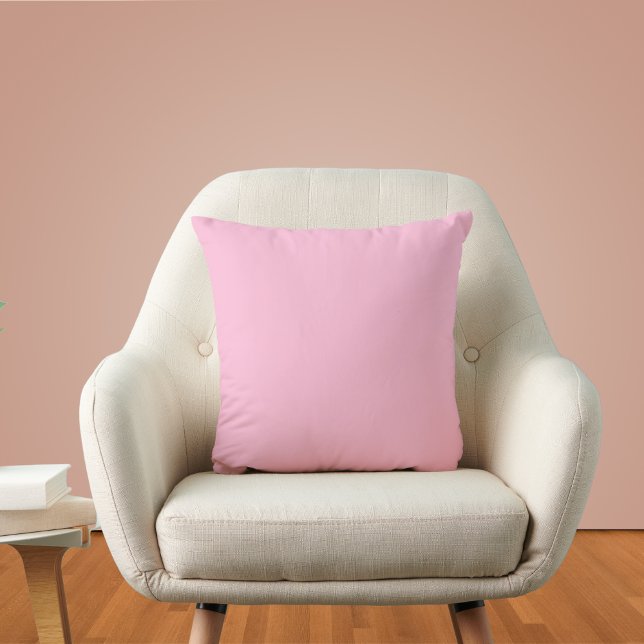 Cotton Candy Solid Color Throw Pillow (Creator Uploaded)