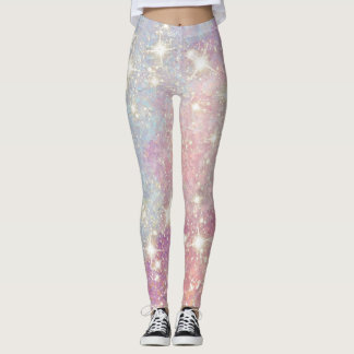 cotton candy sparkle Leggings
