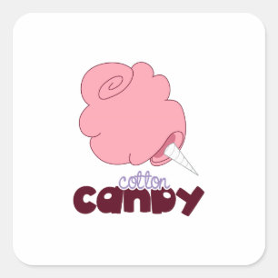 Cotton Candy Square Sticker