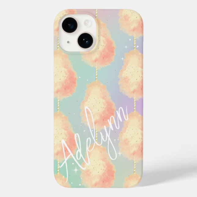 Cotton candy star dust peach teal purple pastel Case-Mate iPhone case (Back)