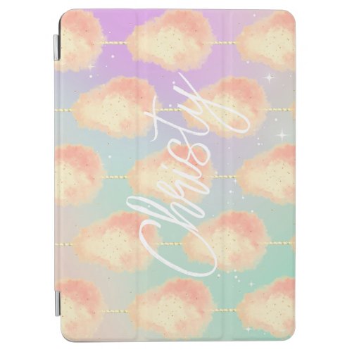 Cotton candy star dust peach teal purple pastel iPad air cover