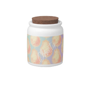 Cotton candy star dust peach teal purple pastel jar