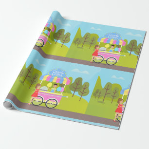 Cotton Candy Street Food Wrapping Paper