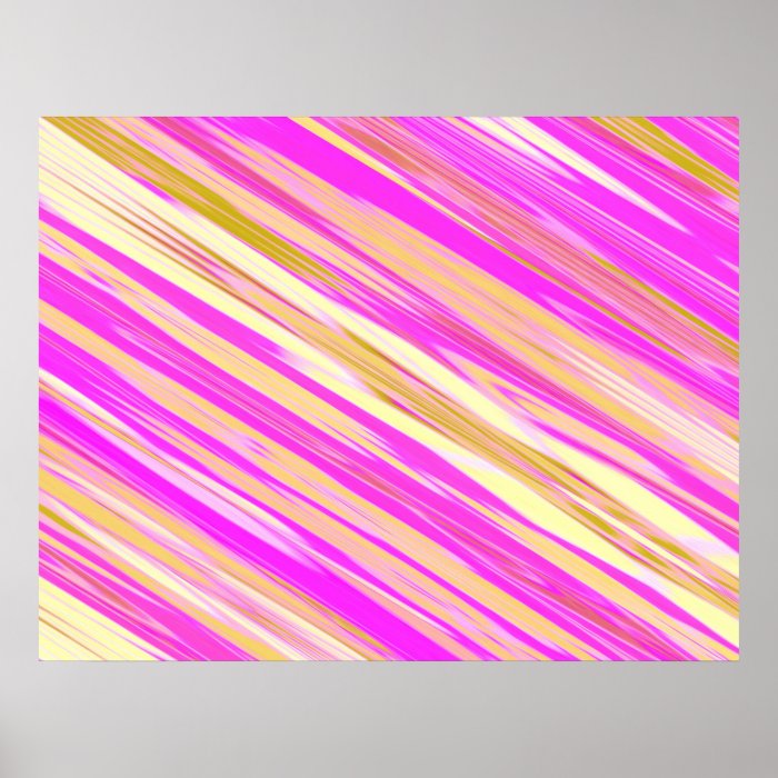 Cotton Candy Stripe Design Poster