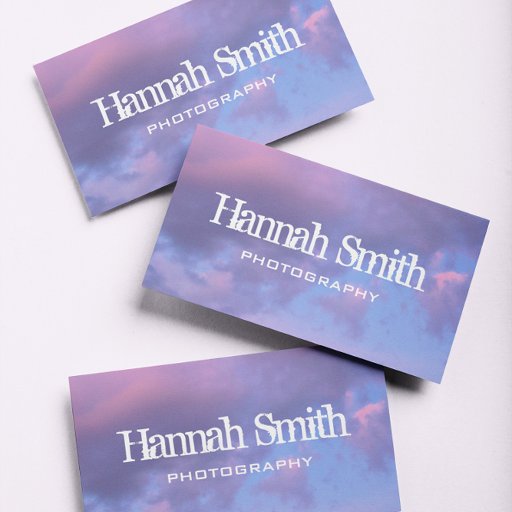 Customizable Cotton Candy Sunset Business Card