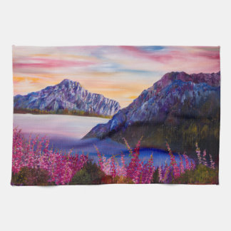 Cotton Candy Sunset Kitchen Towel