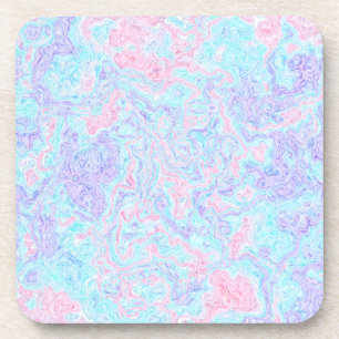 Cotton Candy Swirls Beverage Coaster
