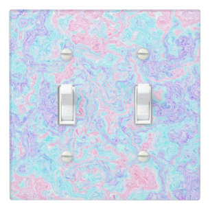 Cotton Candy Swirls Light Switch Cover