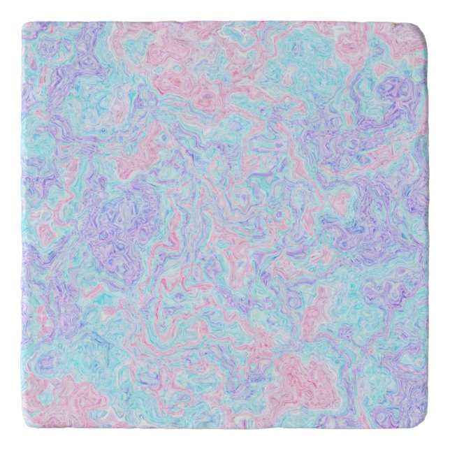 Cotton Candy Swirls Trivet (Front)