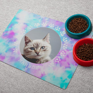 Cotton Candy Tie Dye Pet Photo Placemat