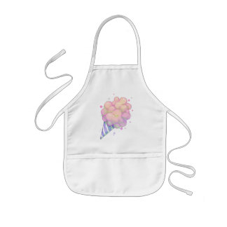 Cotton candy watercolor kids' apron