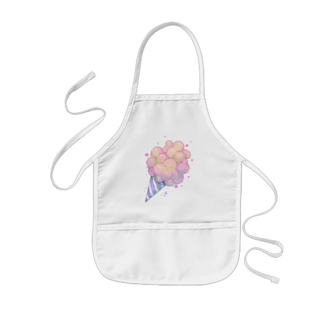Cotton candy watercolor kids' apron (Front)