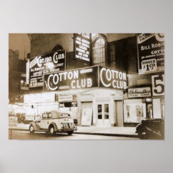 Cotton Club  New York City Vintage Poster by markomundo at Zazzle