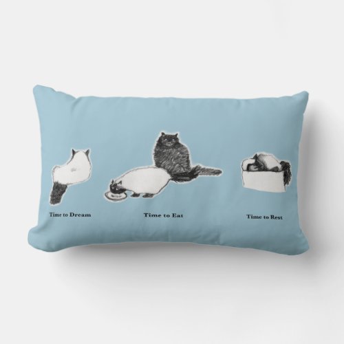 Cotton Customizable Lumbar PillowCat Times Lumbar Pillow