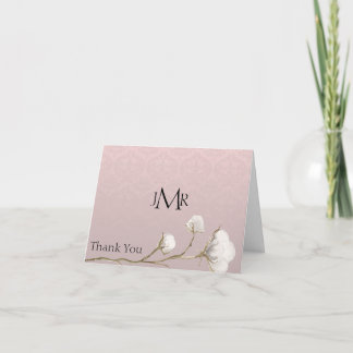 Cotton Damask 2nd Anniversary Thank You Card