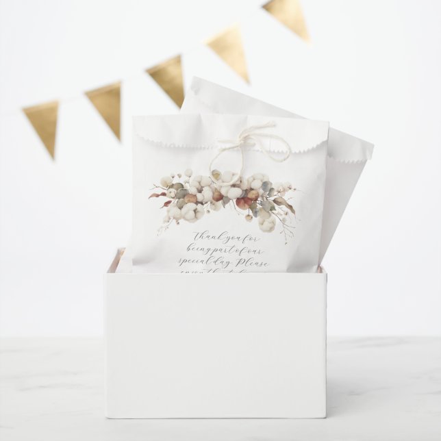 cotton design treat bag wedding thank you (Party)
